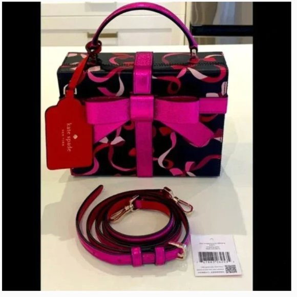 kate spade wrapping party gift box present crossbody purse bag nwt - Picture 5 of 8